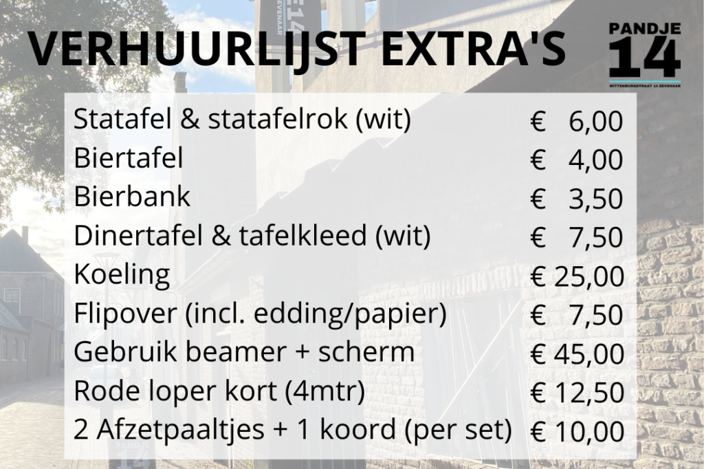 Verhuuroverzicht 1