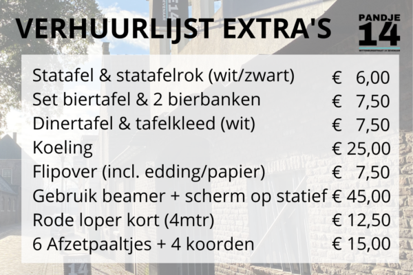 verhuurlijst augustus 2023